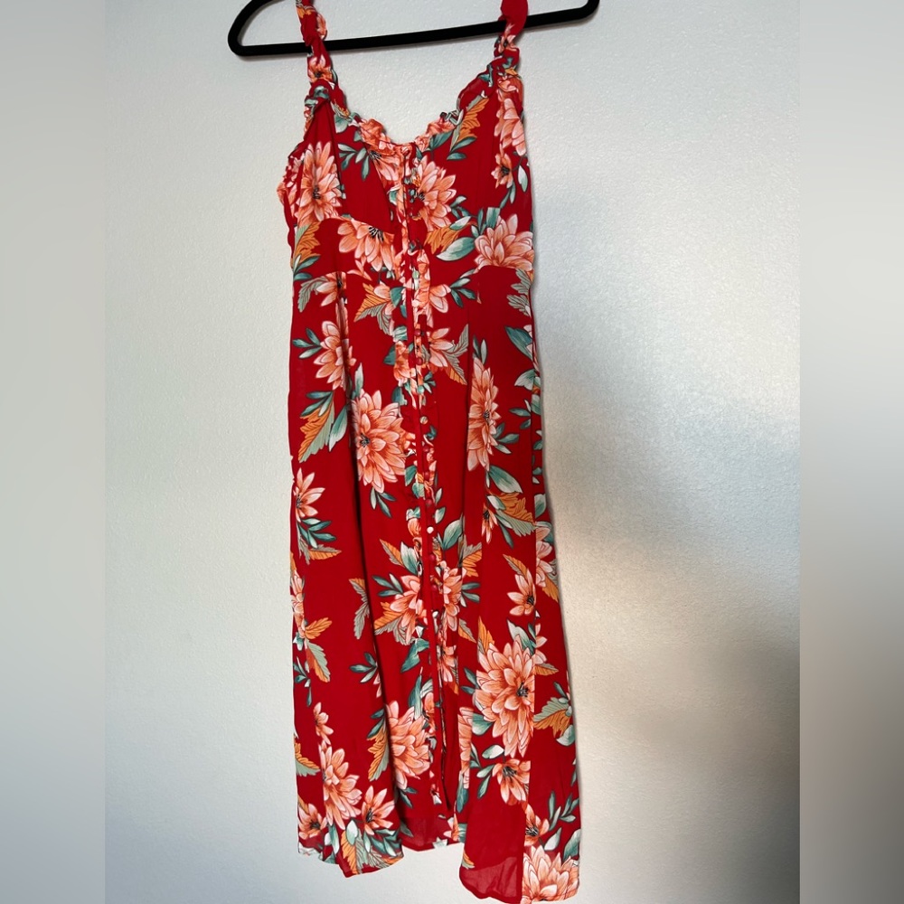 Forever 21 ruffled dress, front buttons